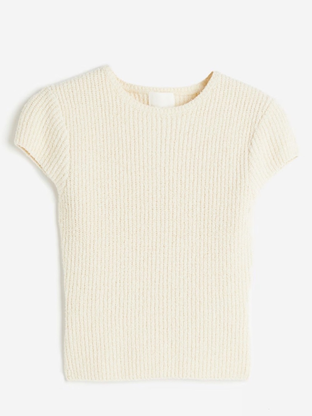 H&M Cream Rib Knit Top
